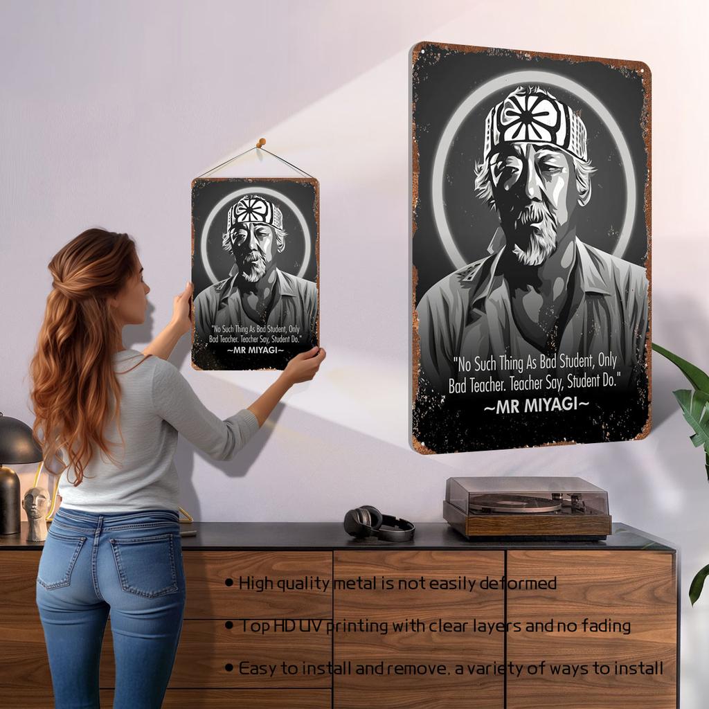 MR MIYAGI Modern Popculture Quotes Metal Poster Aesthetic Room Decor Men Customized Metal Tin Signs for Wall Decor Retro Art Bar