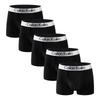 Aibso Men's Boxer Briefs, 5-Piece Set, Front Closure, Moisture-Wicking, Quick-Drying, Stretchy, Comfortable, 3D Molded, Low-Rise