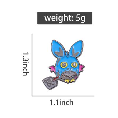 Blue Elf Enamel Pins Custom Cartoon Anime Character Brooches Lapel Badges Animal Jewelry Gift for Friends
