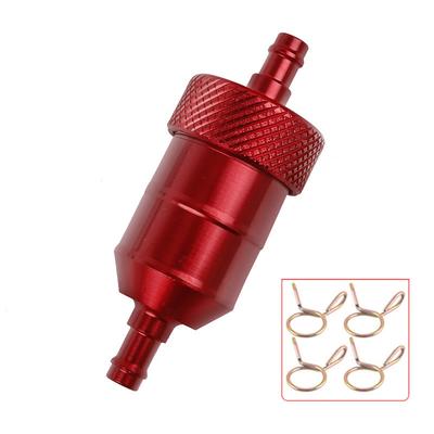 1 Stück Aluminiumlegierung Filter 8MM Aluminiumlegierung Inline Kraftstofffilter Motorrad ATVs Motorrad Moped Automobil Zubehör
