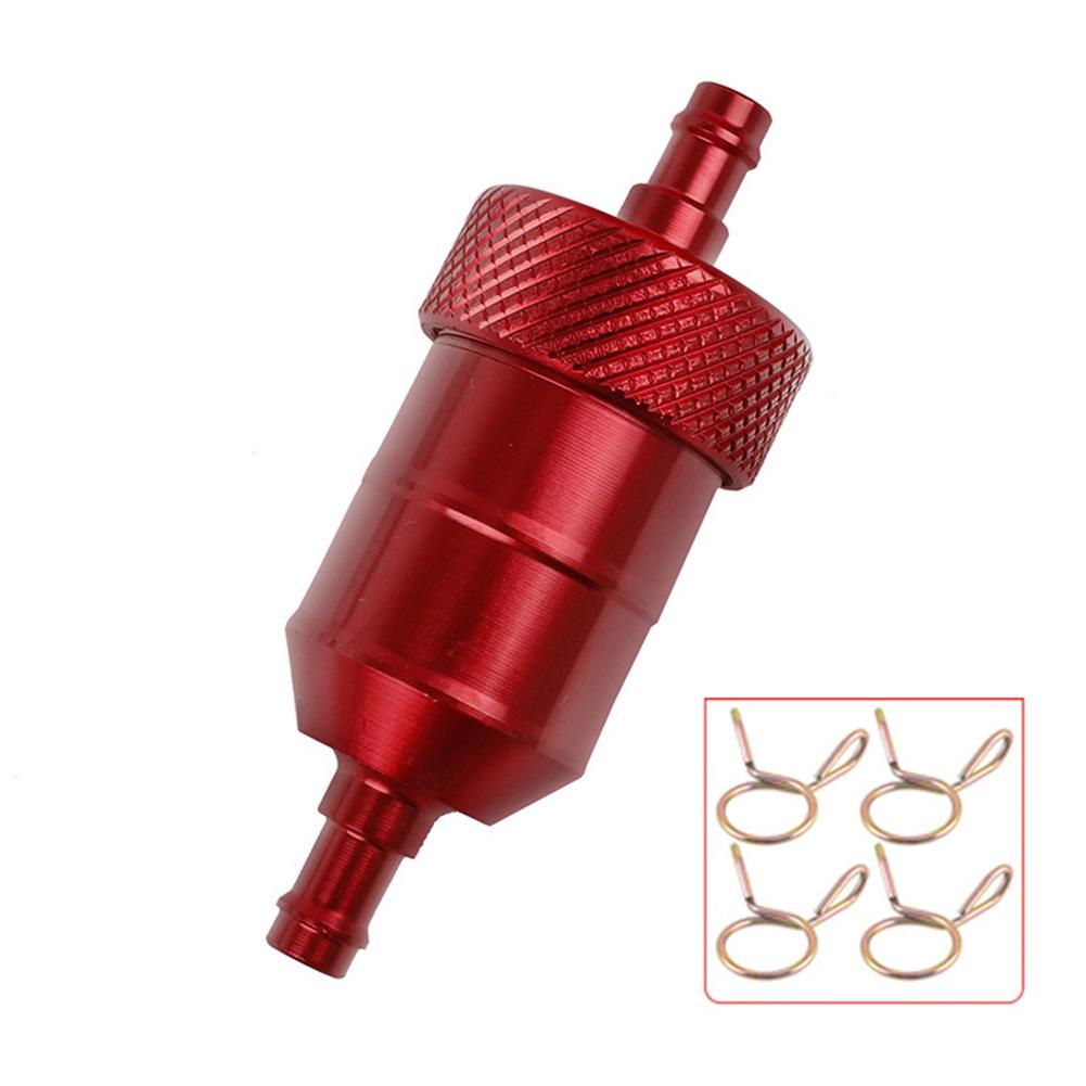 1pcs Aluminum Alloy Filter 8MM Aluminum Alloy Inlne FUEL Filter Motorcycle ATVs Motorbike Moped Automobiles Accessories