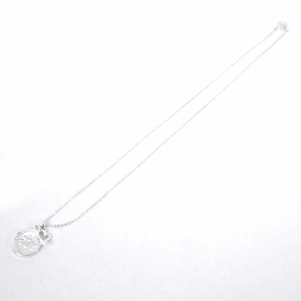[Pre-owned] TIFFANY 925 LOVE Loving Heart Pendant/Necklace/j7-7