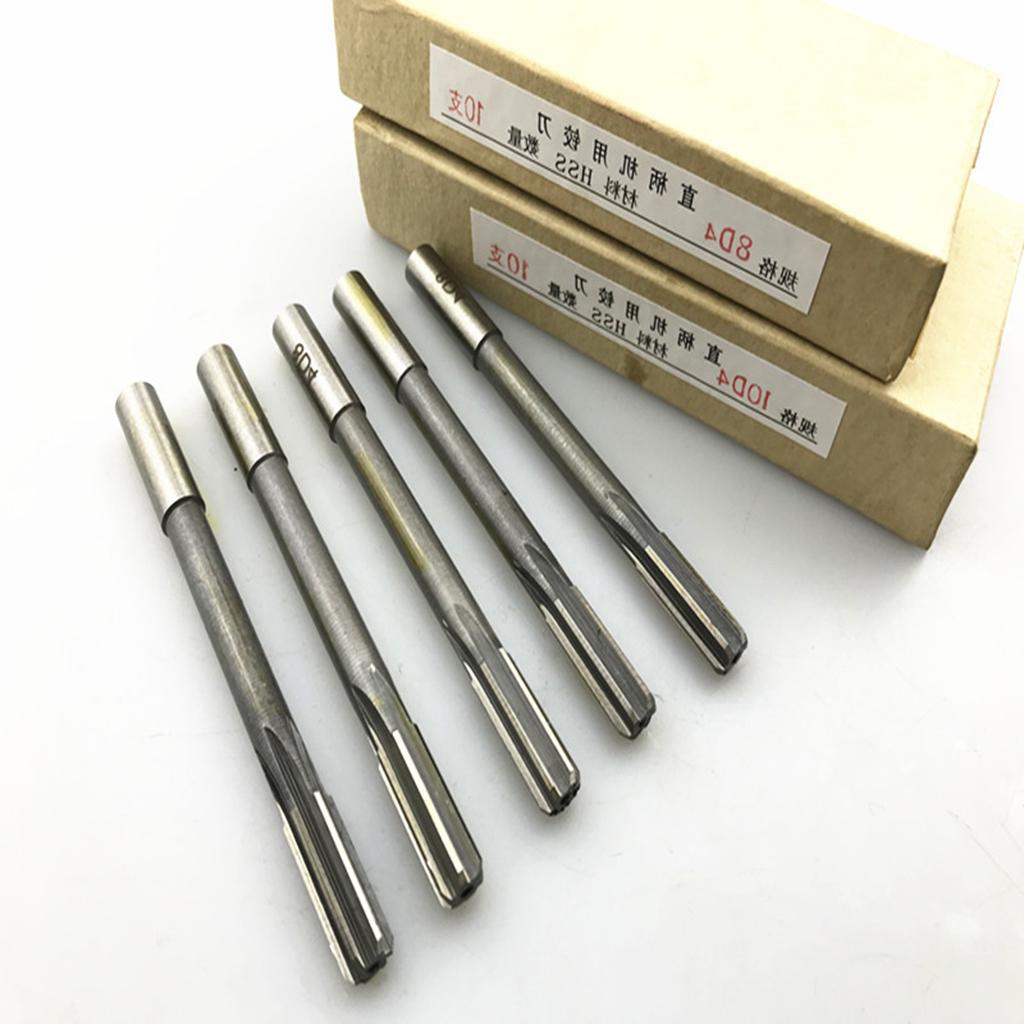 10x Reamer H7 Set 3mm 4mm 5mm 6mm 7mm 8mm 9mm 10mm 11mm 12mm Straight Shank HSS
