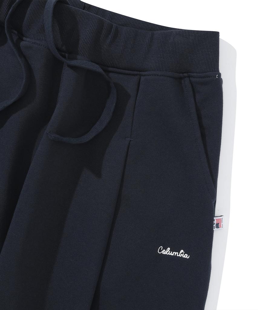 COLUMBIA UNIVERSITY Cu Classic Logo Wide-Fit Terry Pintuck Sweatpants Crown Navy