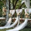 10/50Pcs 75x200cm White Wedding Tulle Chair Sashes Baby Shower Party Wedding Layout Arch Decor Garden Party Stairs Decoration