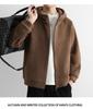 Men's Double-Sided Coral Fleece Hooded Jacket - Autumn/Winter 2025 Style, Thickened and Warm for Outdoor Casual Wear