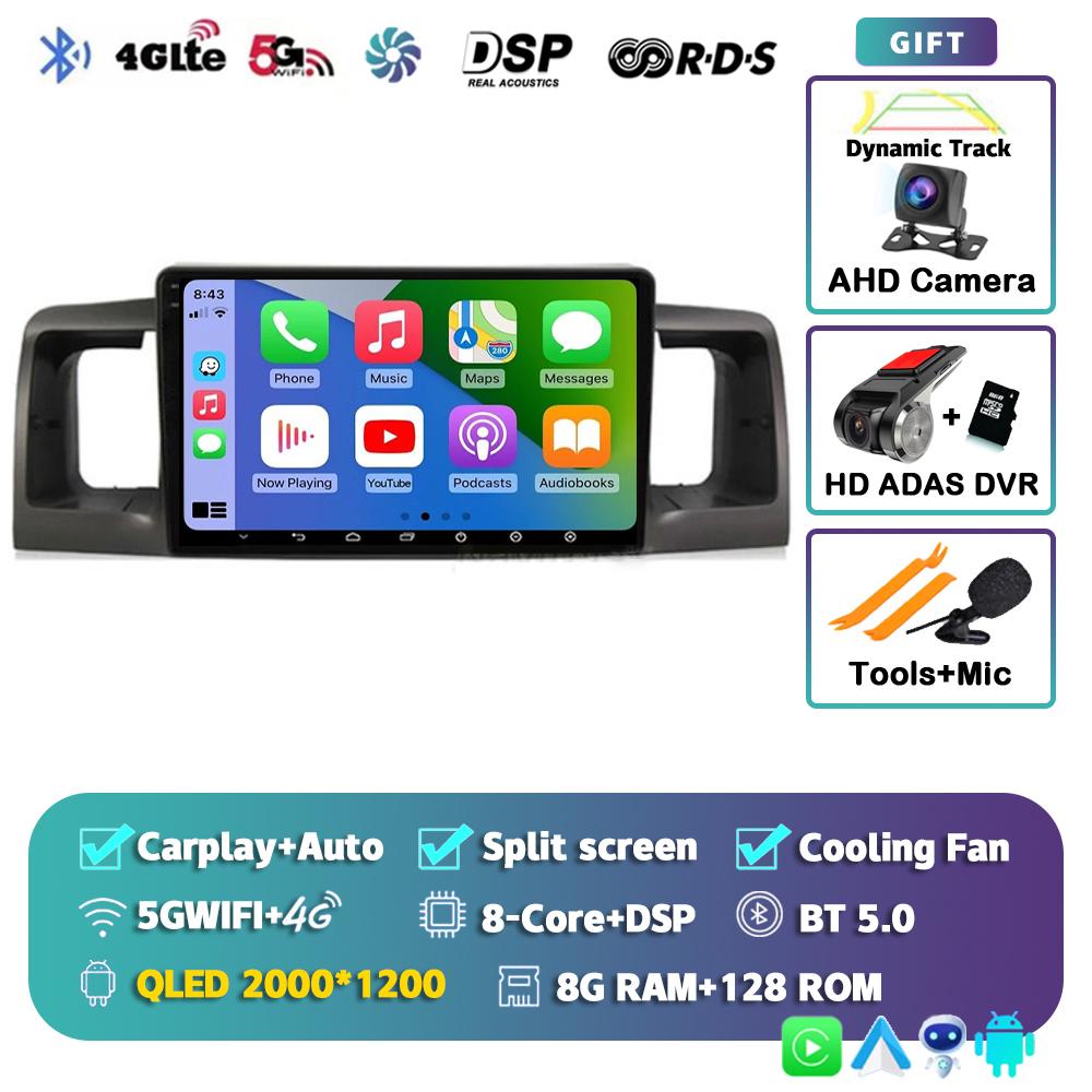 Android 14 Carplay Auto Car Radio For Toyota Corolla E120 E 120 BYD F3 2007 2008 2009-2011 Multimedia Video Player GPS Stereo