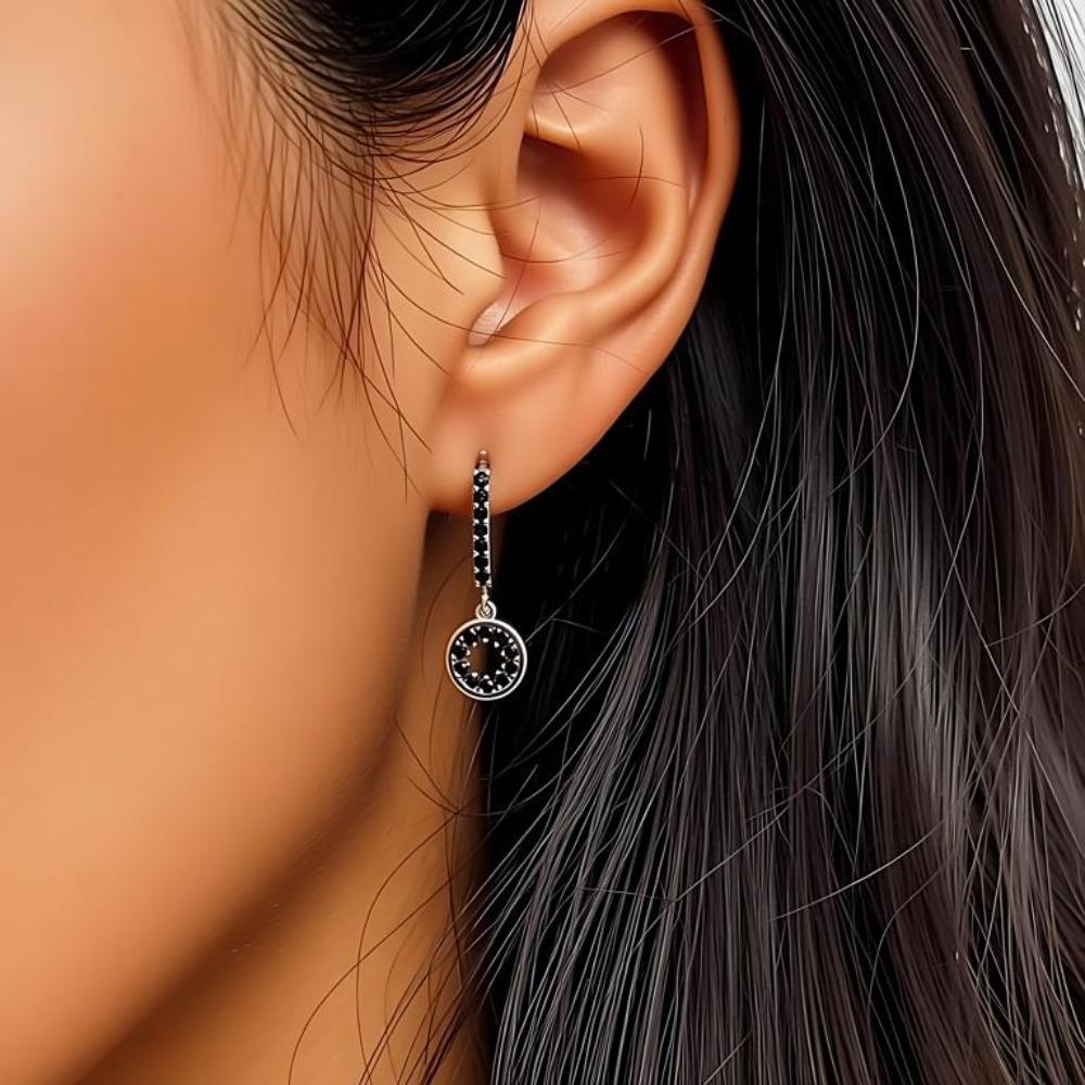 Black Awn Black Exquisite Drop Earrings for Women
