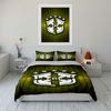 Hexagon pattern, CBF emblem. Bedding sets Duvet cover sets Duvet covers Pillowcases(1*Duvet Cover 2*Pillowcases without duvet insert)