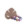 DIY Baby Personalized Name Leaf Pacifier Clips Holder Chain Teething Toys Gifts Wooden Ring Anti-drop Chains Babies