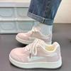 Spring 2026 Women's Pink German Training Shoes with Thick Sole: Fashionable, Versatile Casual Sports Sneakers
