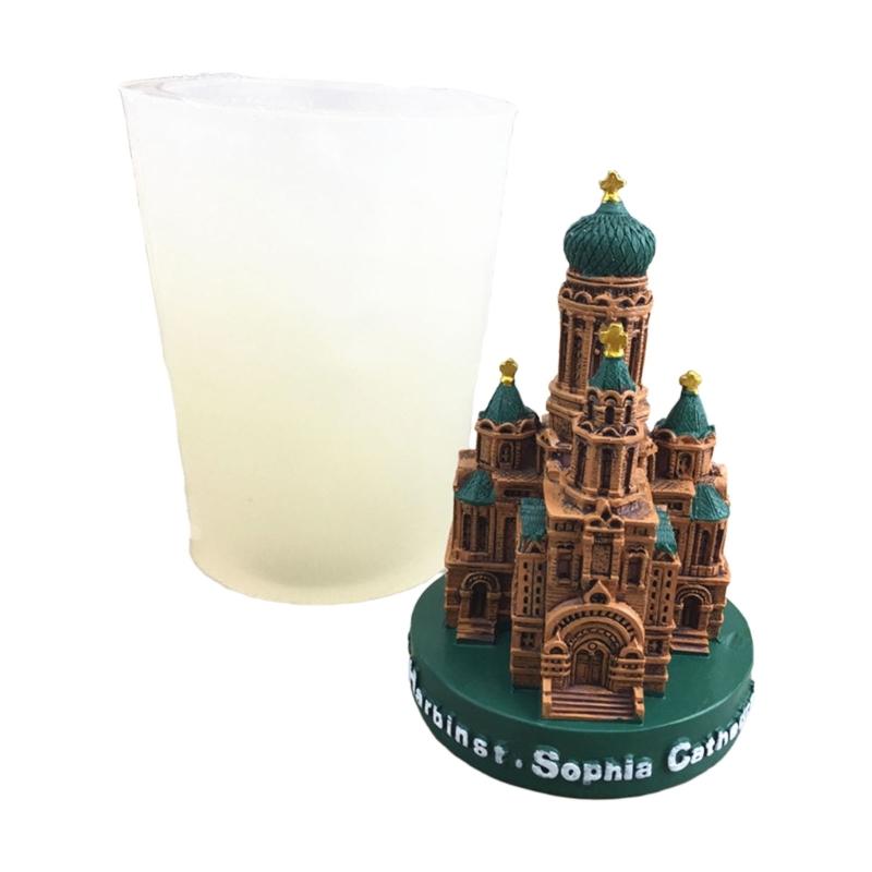 Resin Casting Mold Cathedral Shape Figurines Mould Versatile DIY Crafts Supplies