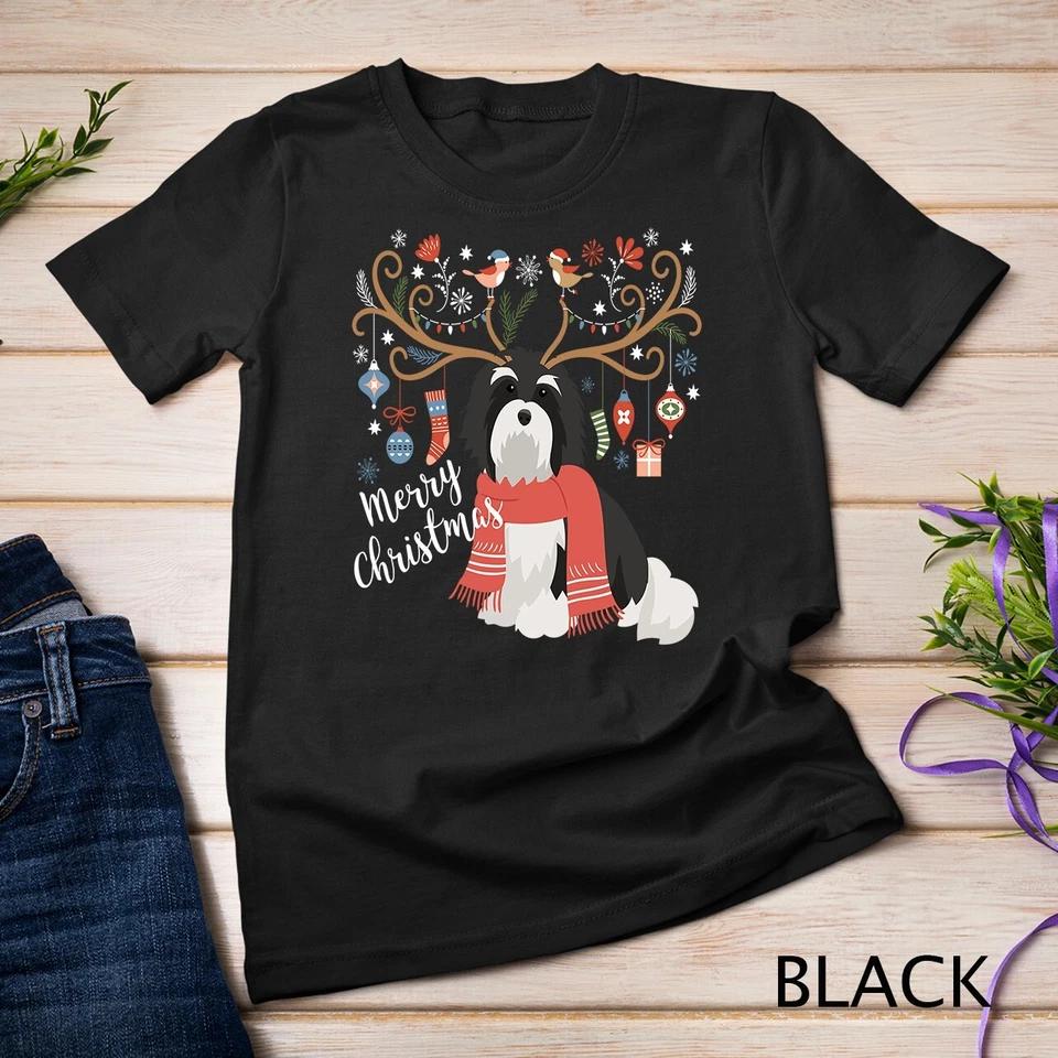 Havanese Christmas Reindeer Dog Unisex T-shirt 2 L