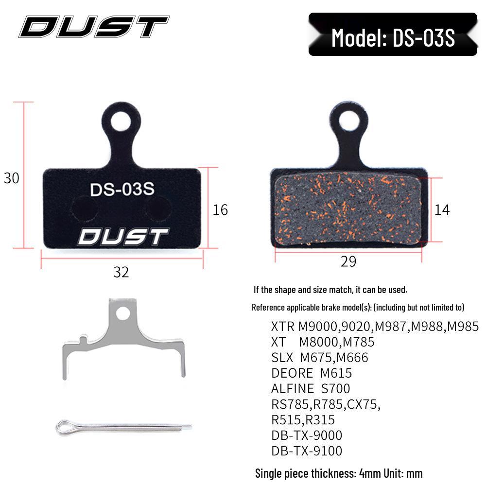 DUST Semi-Metallic Resin Disc Brake Pads for M446 E3 M355 Mountain Bikes