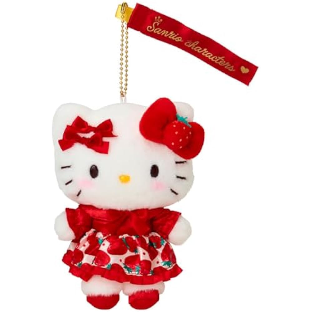 Sanrio (SANRIO) Mascot Holder (Ichigo Shimbun 50th Anniversary) Hello Kitty Polyester/Nylon/Steel...