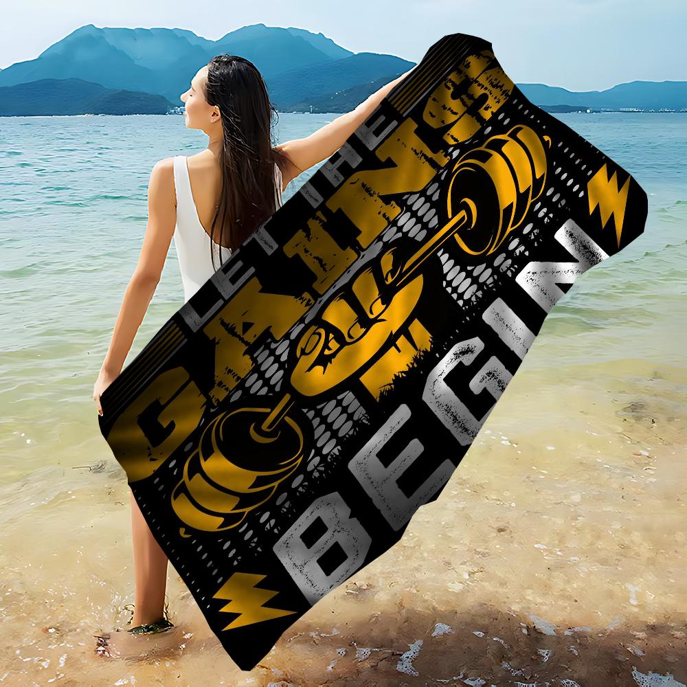 No Pain No Gain Beach Towel For Kids Personalized Bath Towel Pool Towel Vacation Gift Picnic Towel Party Gift