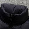 Men Cotton Coat Stand Collar Long Sleeve Patchwork Color Cotton-Padded Jacket with Pockets Zipper Placket Windproof Cuffs Cotton Outwear