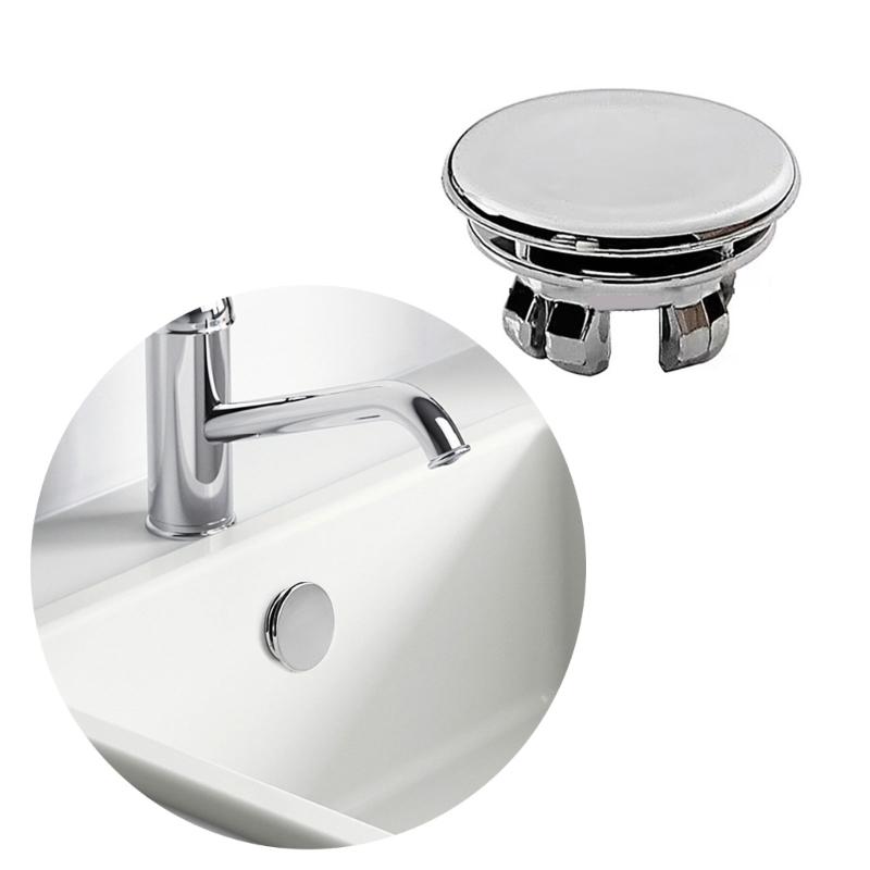 4er-Pack Überlaufabdeckungen für Waschbecken im Badezimmer, Kunststoff, Chrom-Finish, für universelle Keramikbecken, Lochabdeckungen