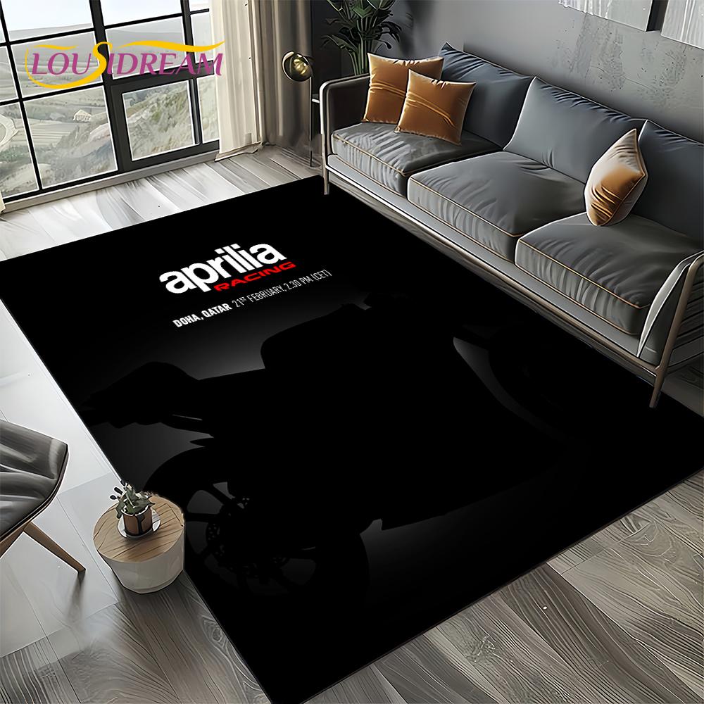 

Логотип гоночного автомобіля Aprilia Килим для мотоцикла для спальні, вітальні, дому, прикраса дивана, дитячий ігровий декор, килимок для підлоги, подарунок 70x100cm( 27x39in )