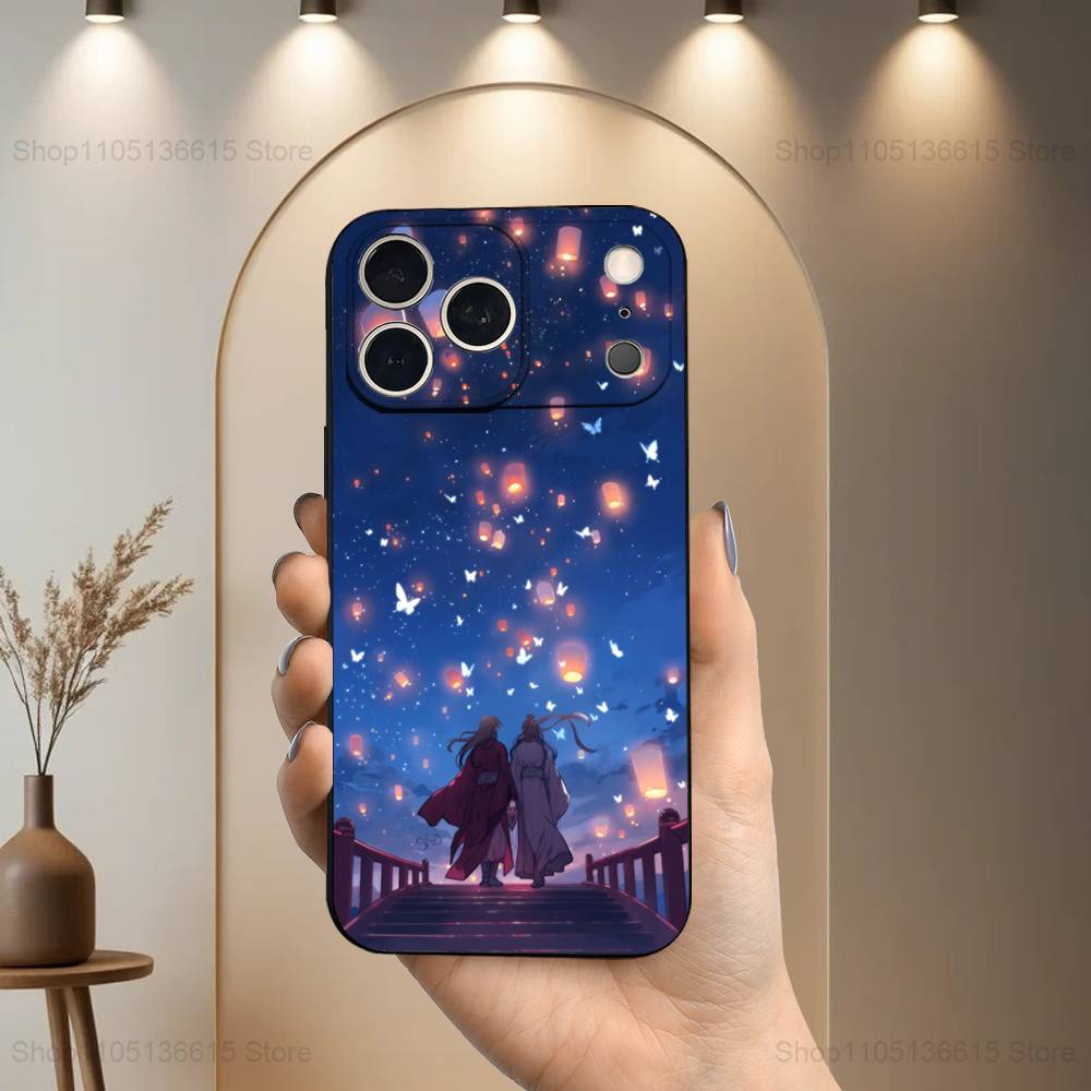 

Heavens Officials Blessings Phone For iPhone 13,12,15,14,11,16,17,Plus,Pro Max,XS,X,XR,SE,Mini,8,7,Soft Silicone Black iPhone11