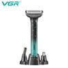 IPX5 Rated Washable Rechargeable Electric Shaver Long Battery Life Multi-Function 3-in-1 Nose Hair and Beard Remover and Eyelash Trimmer
