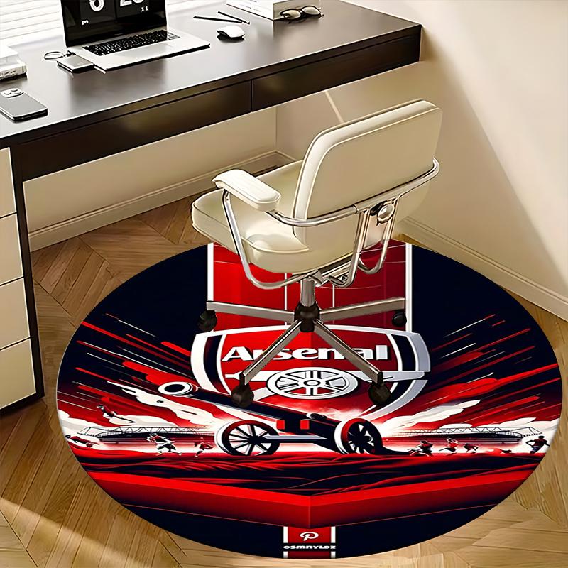 

Arsenal Football Club,Gunners Crest Chair mat Round Rug Office carpet, Machine Washable, Non slip, Suitable for Living Rooms, Bedrooms 80cm