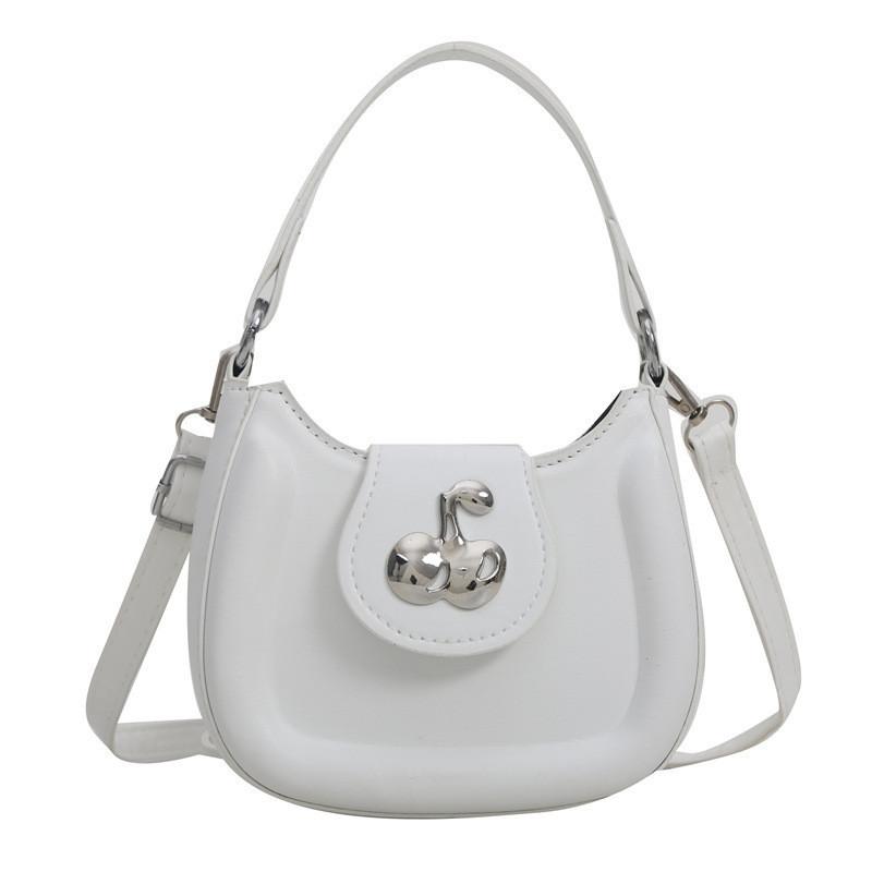 Fashionable Mid-size Shoulder Bag For Women Sleek Pu Leather With Magnetic Closure And Polyester Lining