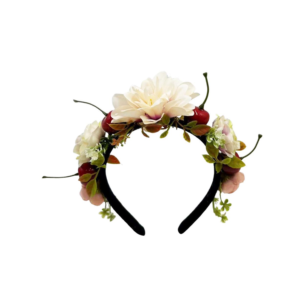 

Creative New Cute Fruit Flower Hair Bands Unique Sweet Theme Party Cocktail Headwear Travel Photo Accessories