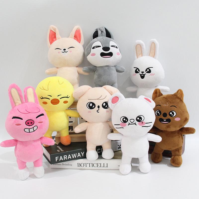 Skzoo Plush Toys Stray Kids Plush Wolf Chan Cartoon Stuffed Animal Plushies Doll Cute Companion for Kids Adults Fans Gift 20CM