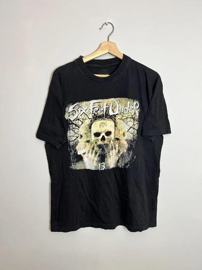 

Six Feet Under 13 Band Death Metal Unisex TShirt Cotton All Size UU923 Unisex T-Shirt XXL