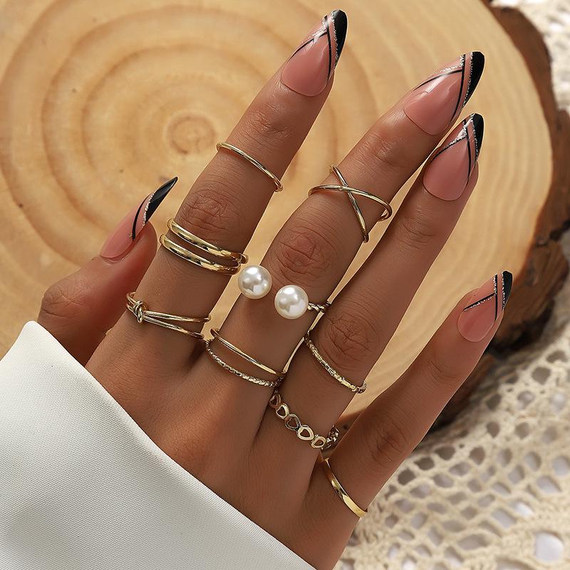 Tide Ring Women's Stylish Luxury Index Finger Ring Set