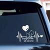 2PC Baby On Board Sticker -7.87"x5.12"- Heartbeat Balloon Decoration for Car Window, Rear Windshield, Bumper, Auto Safety Caution Warning Decor