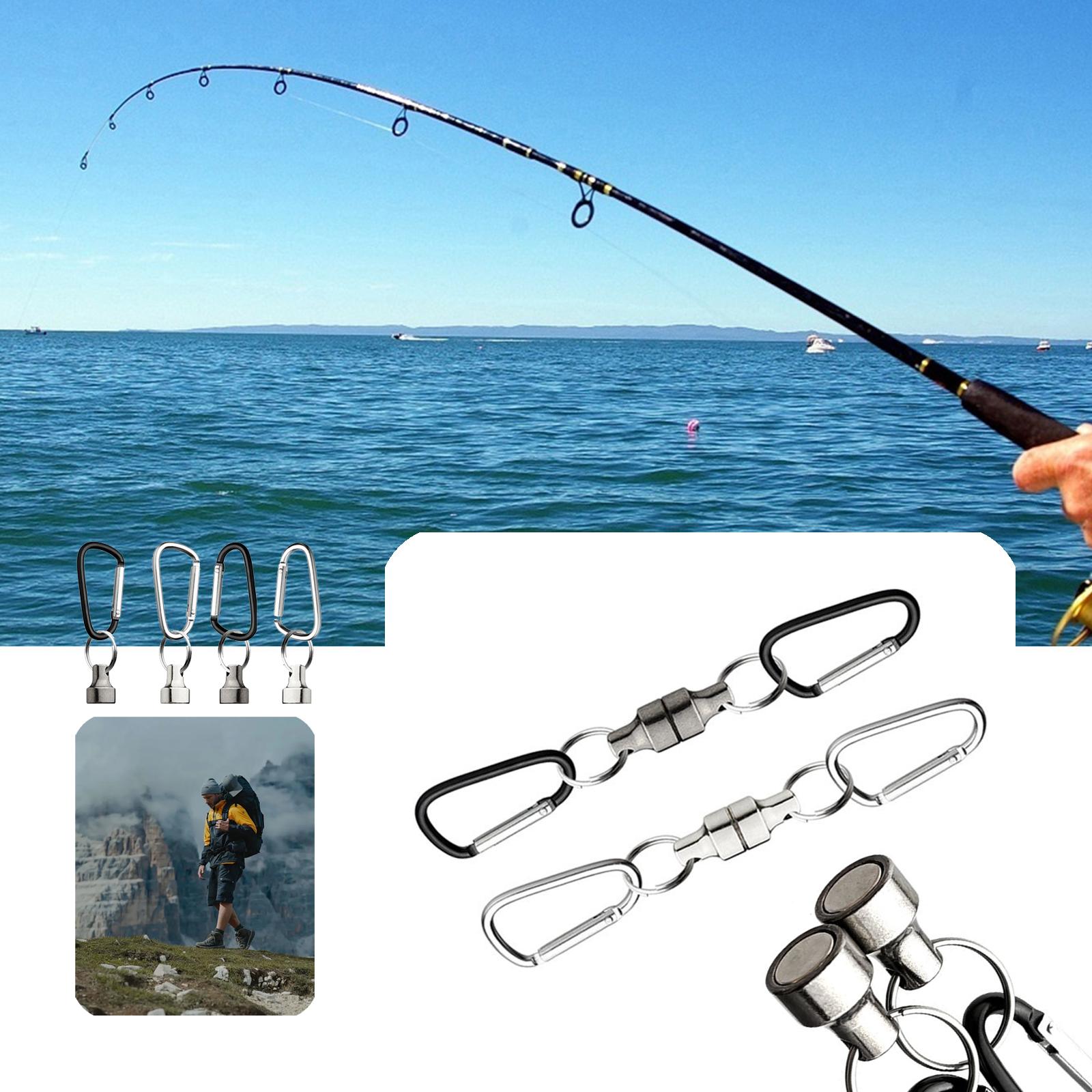 

Magnetic Fishing Clip Fly Fishing Magnetic Net Release Clip Hanging Holder Lanyard Clip Carabiners Keychain Hook Buckle срібний