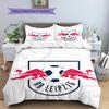 Biancheria da letto con motivo logo RB Leipzig Decorazione per la casa Regalo di compleanno (1 * copripiumino + 2 * federa, senza nucleo)