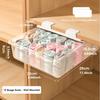 15 Grids Wall-Mounted Storage Organizer for Underwear, Socks & Accessories - with Clear Compartments for Easy Organization, Clothes Organizer Storage
