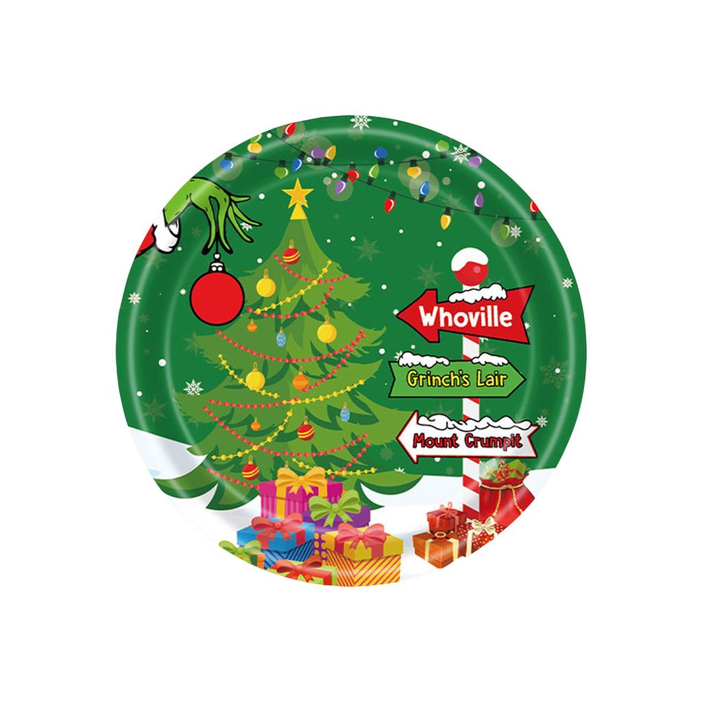 Disposable Christmas Themed Party Tableware Decoration,Birthday Theme Party Decoration Banner Pull Flag Cake Flag Balloon- Set