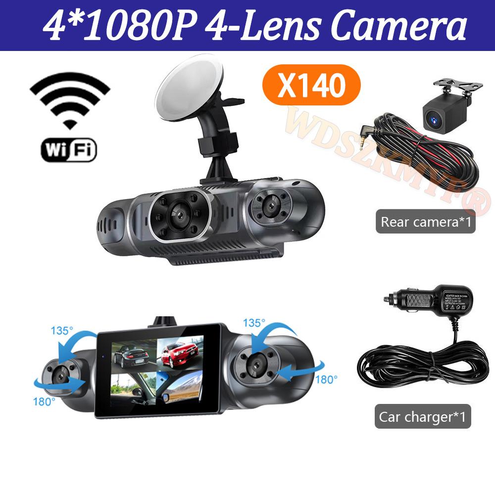 

5 Каналов 5*1080P 360° Видеорегистратор WIFI DVR Автомобильный 4-канальный Автомобильный Видеорегистратор камера Передняя Внутри Задняя камера 24H Парковка Черный ящик no card