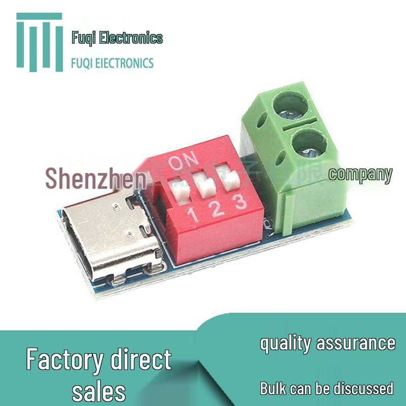 PDSink PD Decoy QC Fast Charge Test Board with 5-20V Adjustable Voltage via DIP Switch