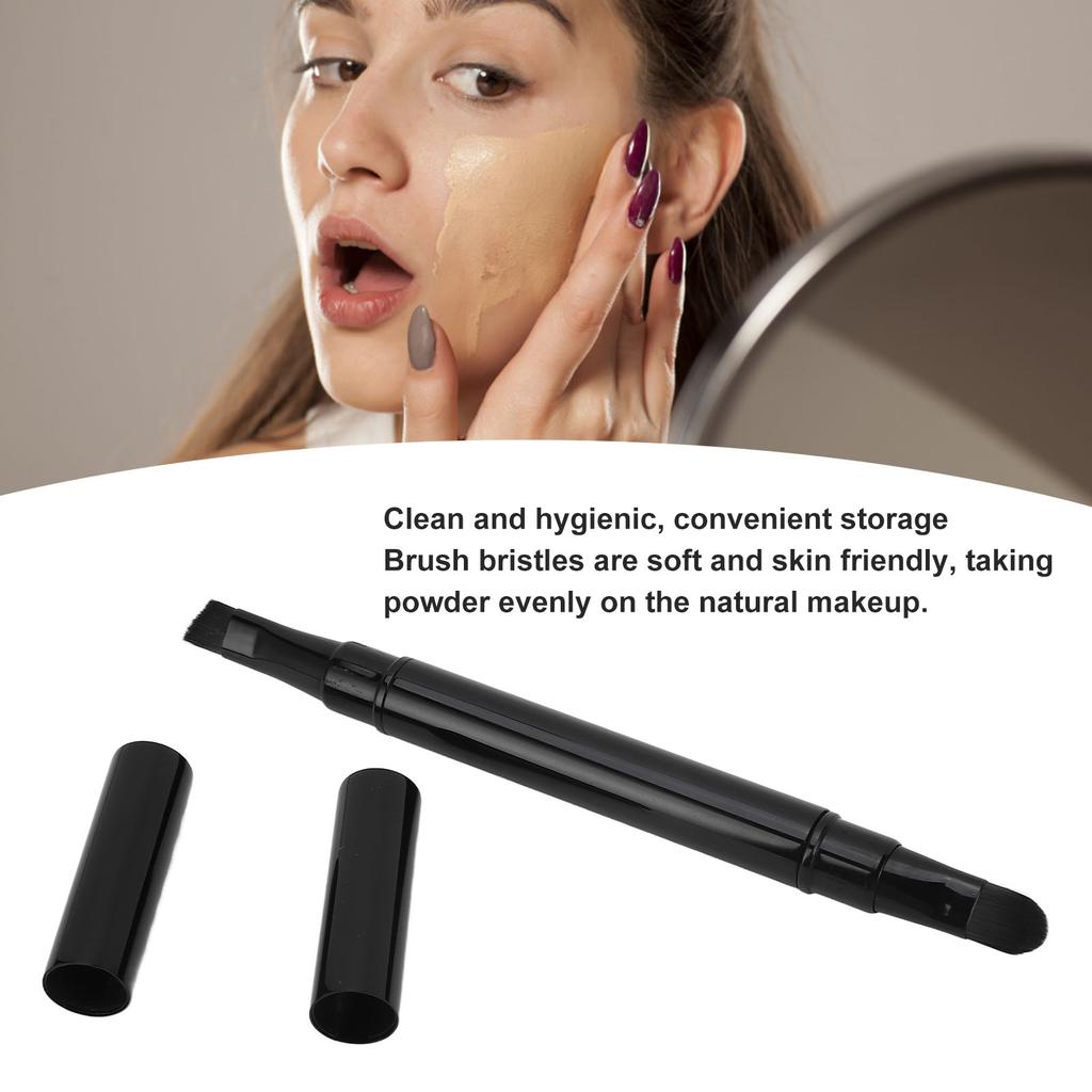 Portable Retractable Makeup Brush Double Ended Makeup Brush for Eyebrow and Concealer