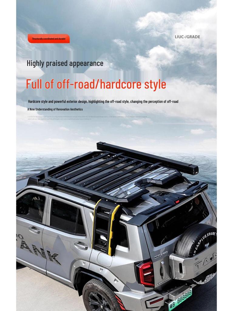 Tank 400 Hi4t Explorer Roof Platform with Side Ladder and Backpack Holder