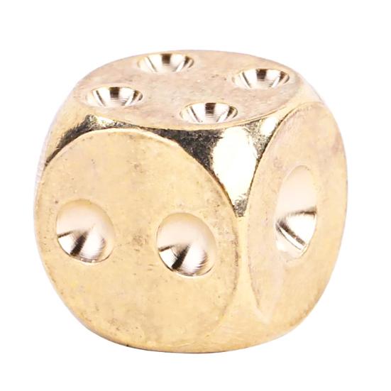 5 Stück 15x15mm Polyedrische Würfel aus massivem Messing Club Bar Spiel Brettspiel Partyzubehör Verkaufsartikel