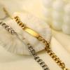 Special For Smooth Curved Brand Name Personalized Diy Lettering Couple Bracelet Personalized Inspirational Titanium Steel Bracelet Jewelry