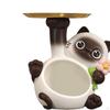 Resin Cat Statue Candy Dish Entrance Key Holder Modern Funny Storage Tray Animal Sculpture for Hotel