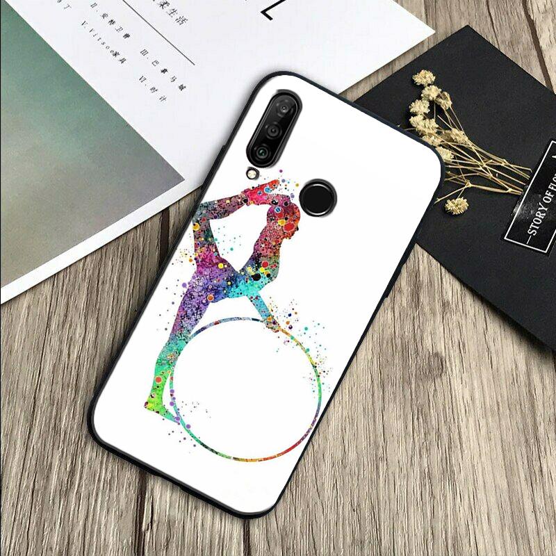 Gymnastics Watercolor Printing For Huawei Nova Y91 Y90 Y60 Y70 Y61 Y72 Y73 3i 7i 8i 11 12i 9 10 SE P20 P30 Pro P40 Lite Case