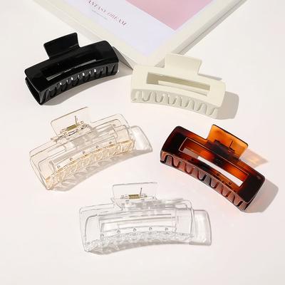 Neue Haarspange für Frauen Robuste Bunte Plastik Haarspange Große Größe Haarspangen Krallenspange Krabbe Schicke Haaraccessoires Geschenk