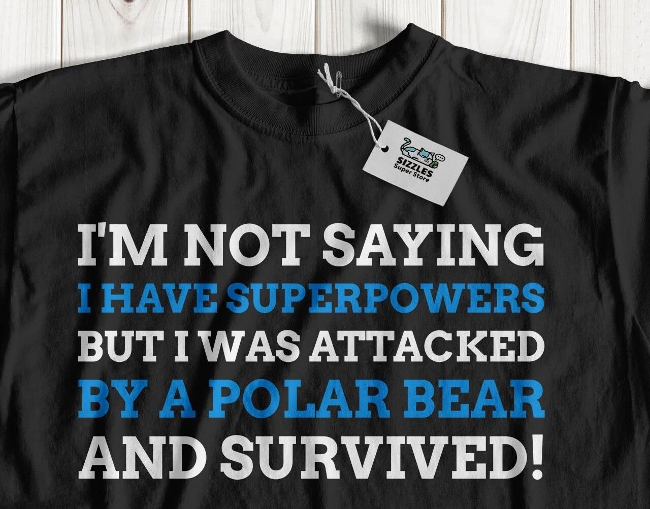 Unisex Funny Polar Bear Attack T-Shirt Arctic Circle Gifts S
