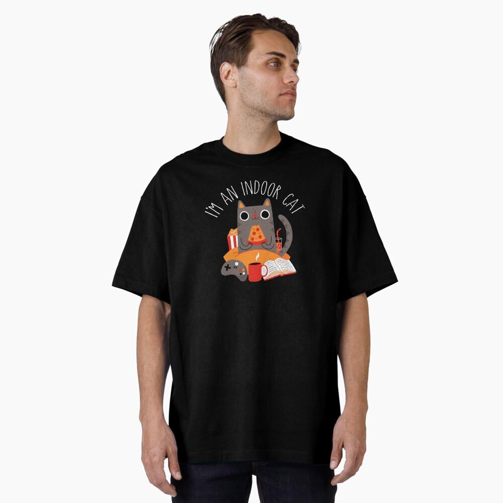 Indoor Cat Casual TShirt Mens and Womens Luxury Brand Top S