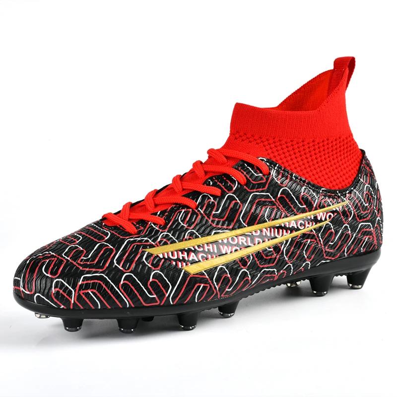 Herren Fußballschuhe High Top Professionell Originale Gesellschaft Fußballschuhe Outdoor Sport Rasen Futsal Hallenfußballschuh für Kinder