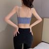 Backless Student Korean Style Women's Bra Wire-Free Thin Push-Up Sports Bra Camisole Spaghetti Strap Tank Top Underwear