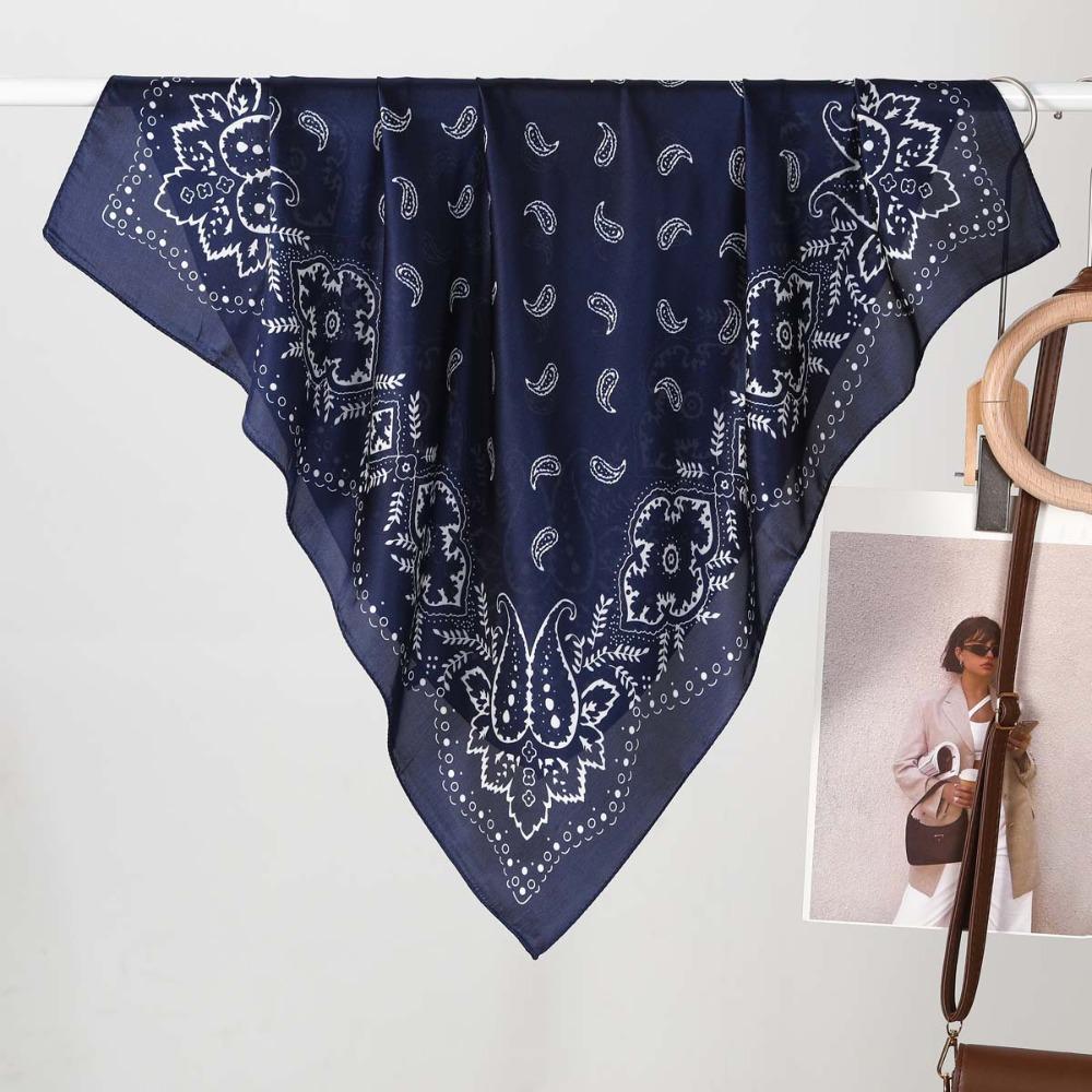 70x70cm Imitation silk Silk Scarf Print Bandana Women Hijab  Spring